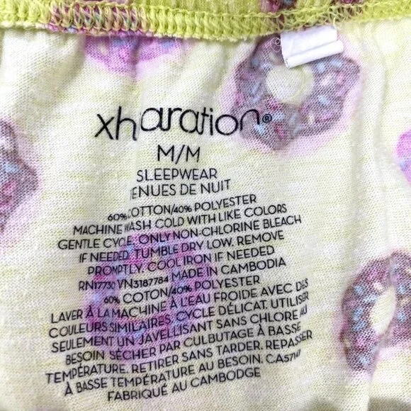 Target Xhilaration Sleep Shorts Sprinkle Donut Print Size Medium Lime Green B7 - Picture 4 of 6